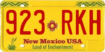 NM license plate 923RKH