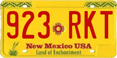 NM license plate 923RKT