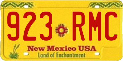 NM license plate 923RMC