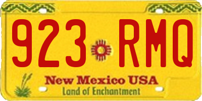 NM license plate 923RMQ