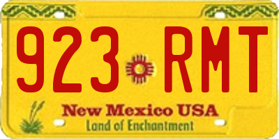 NM license plate 923RMT
