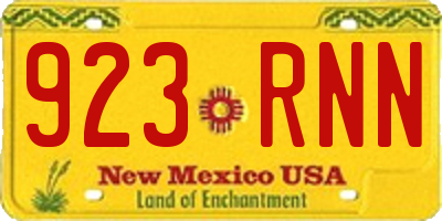 NM license plate 923RNN