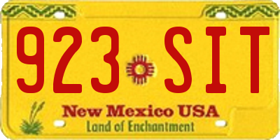 NM license plate 923SIT