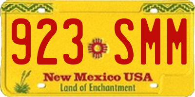 NM license plate 923SMM