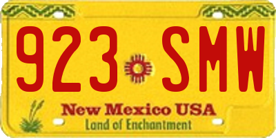 NM license plate 923SMW