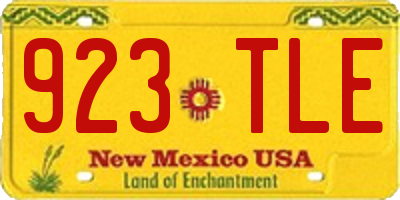 NM license plate 923TLE