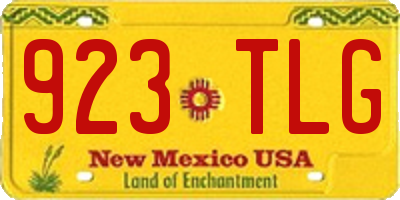 NM license plate 923TLG