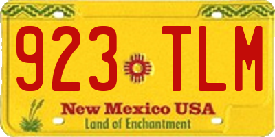 NM license plate 923TLM