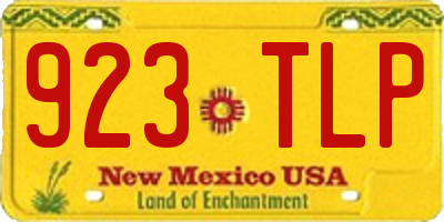 NM license plate 923TLP