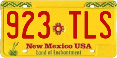 NM license plate 923TLS