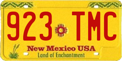 NM license plate 923TMC
