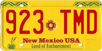 NM license plate 923TMD