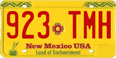 NM license plate 923TMH