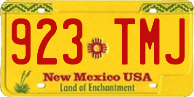 NM license plate 923TMJ