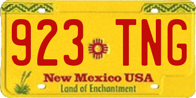 NM license plate 923TNG