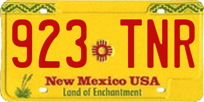 NM license plate 923TNR