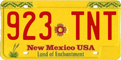 NM license plate 923TNT