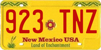 NM license plate 923TNZ