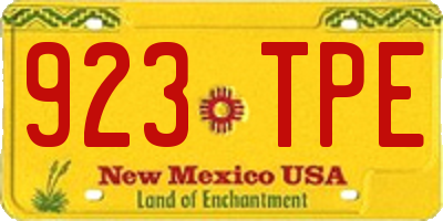 NM license plate 923TPE