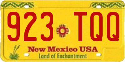 NM license plate 923TQQ