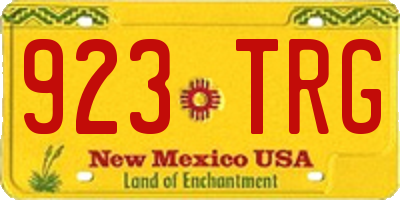 NM license plate 923TRG