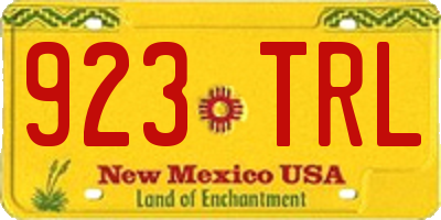 NM license plate 923TRL