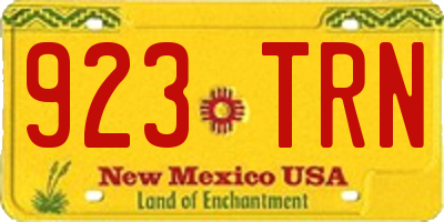 NM license plate 923TRN