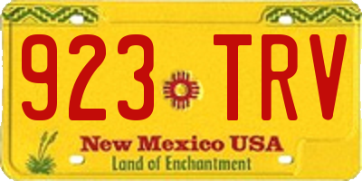 NM license plate 923TRV
