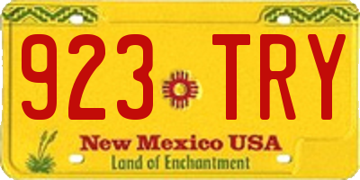 NM license plate 923TRY