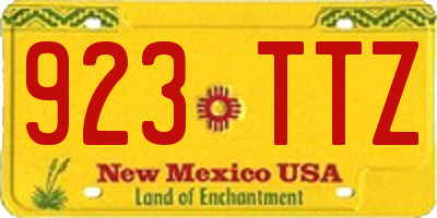 NM license plate 923TTZ