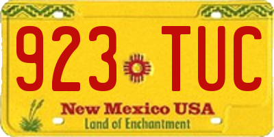 NM license plate 923TUC
