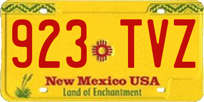 NM license plate 923TVZ