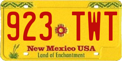 NM license plate 923TWT