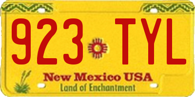 NM license plate 923TYL
