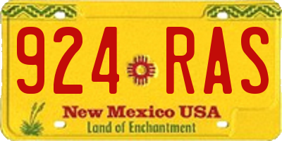NM license plate 924RAS