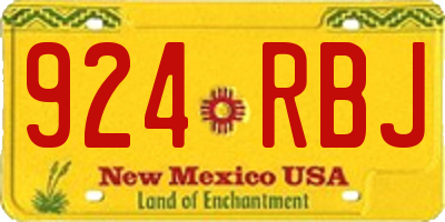 NM license plate 924RBJ