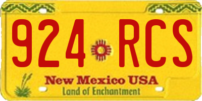 NM license plate 924RCS