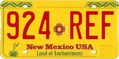 NM license plate 924REF