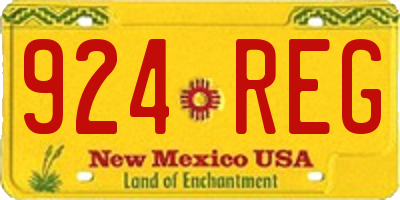 NM license plate 924REG