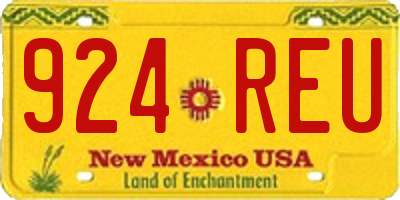 NM license plate 924REU