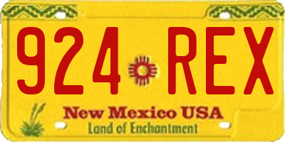 NM license plate 924REX