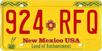 NM license plate 924RFQ