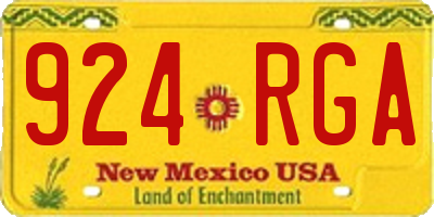 NM license plate 924RGA