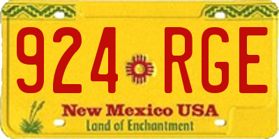 NM license plate 924RGE