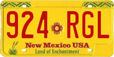 NM license plate 924RGL