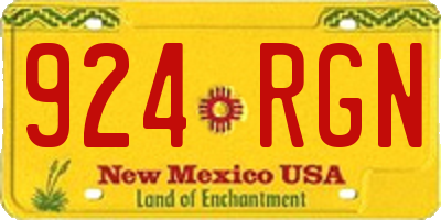 NM license plate 924RGN