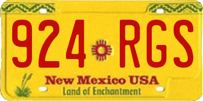 NM license plate 924RGS