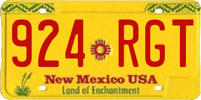 NM license plate 924RGT