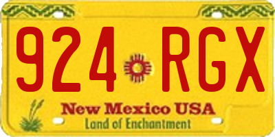 NM license plate 924RGX