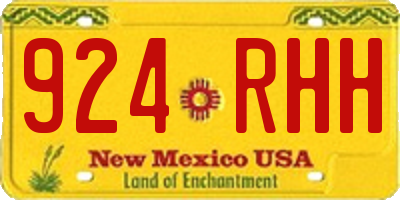 NM license plate 924RHH